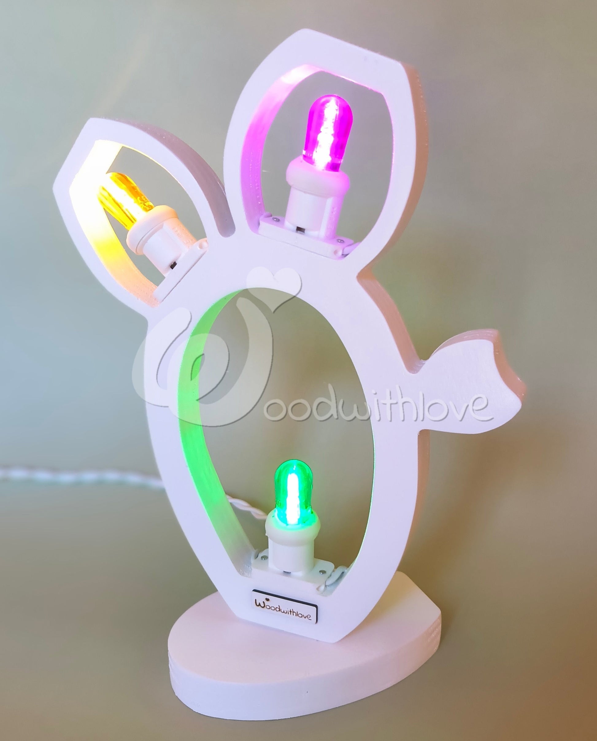 Luminaria pugliese a forma di pala di fico d'India con luci led colorate fatta a mano a taranto. Disponibile in diverse misure.